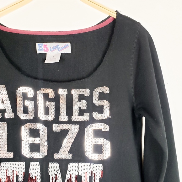 A&M Aggies TAMU 1876 Sequin Embellished Sw… - Picture 3 of 7